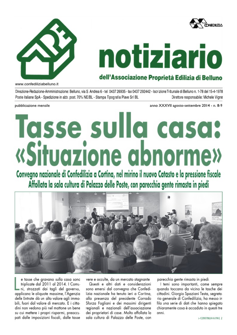 Notiziario Agosto Settembre 2014