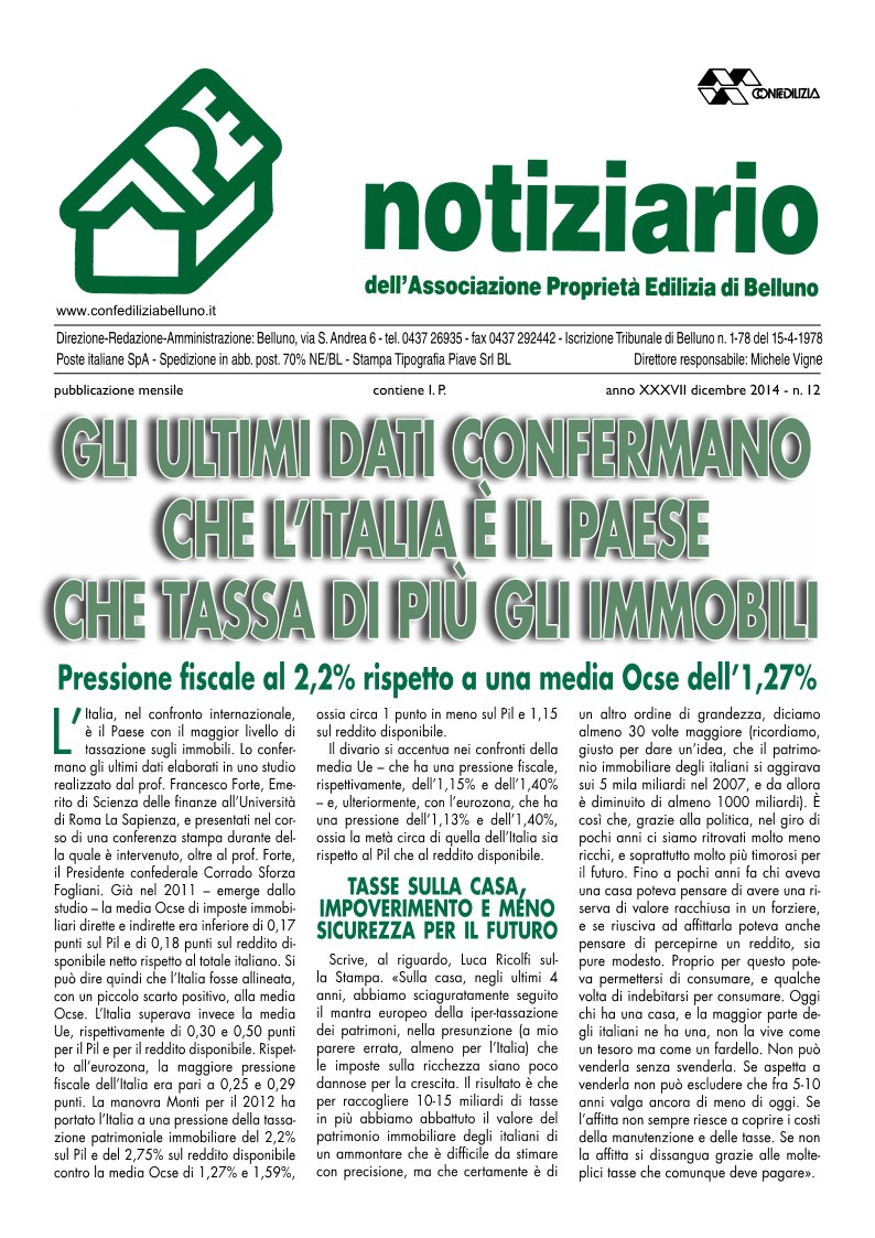 Notiziario Dicembre 2014