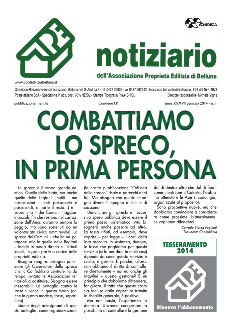 Notiziario Gennaio 2014