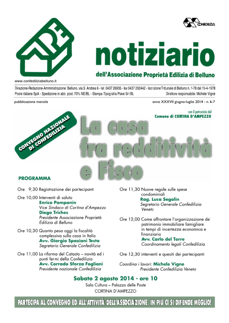 Notiziario Giugno Luglio 2014