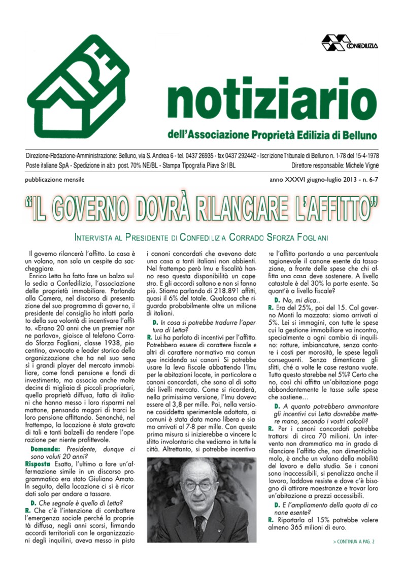 Notiziario Luglio 2013 Verde