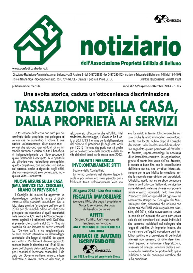 Notiziario Settembre Ottobre 2013 Verde
